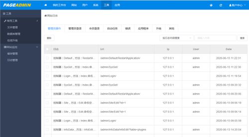 网站维护利器 pageadmin cms建站系统日志功能使用说明